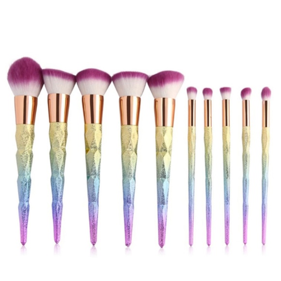 Cute Nation Other - NEW 10pc Diamond Makeup Brush Set